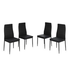 Vicco ŽIDLE DO JÍDELNY Grand Černá 42.5 x 48 cm Sada 4 kusů