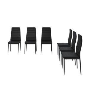 Vicco ŽIDLE JÍDELNY Grand Černá 42.5 x 48 cm Sada 6 kusů