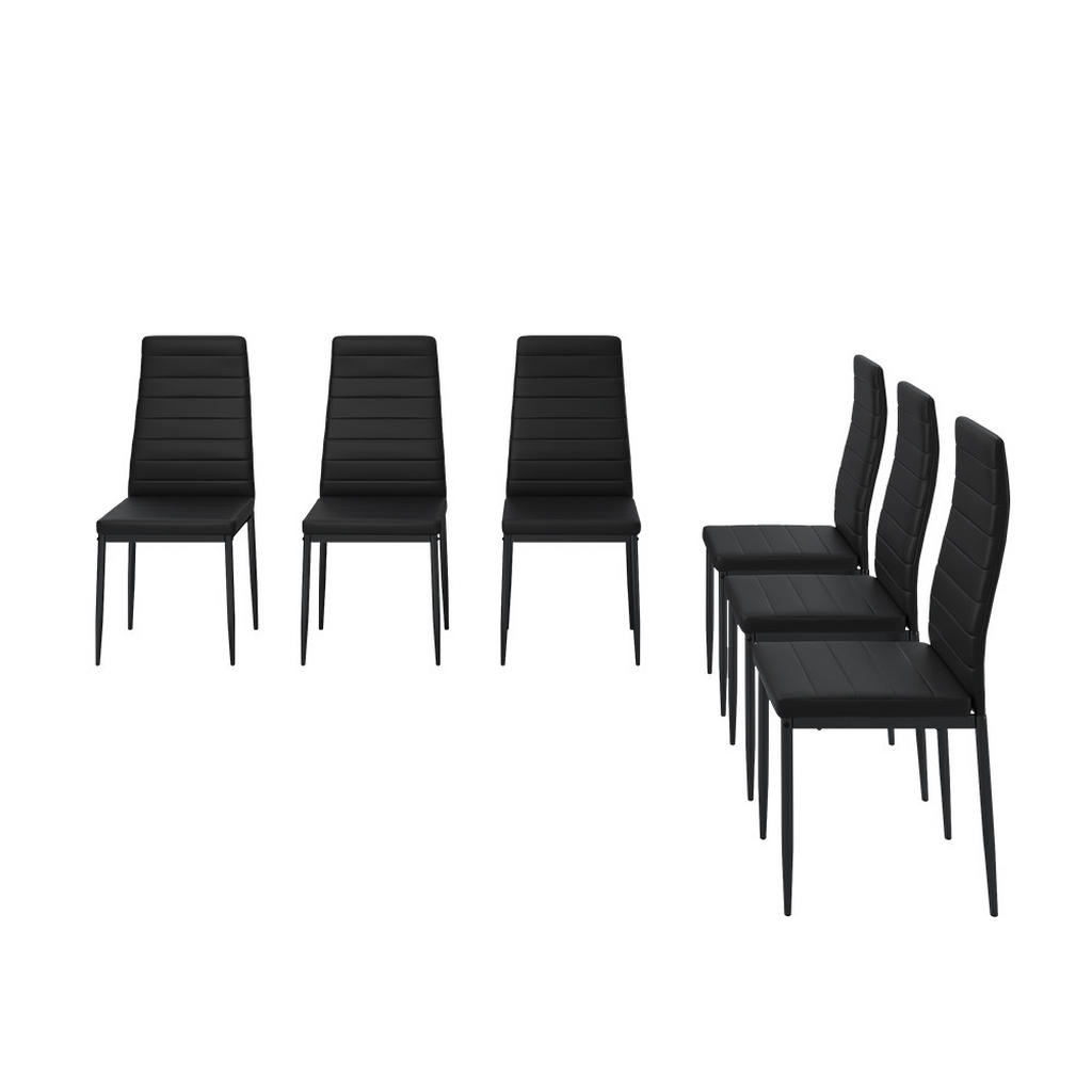 Vicco ŽIDLE JÍDELNY Grand Černá 42.5 x 48 cm Sada 6 kusů
